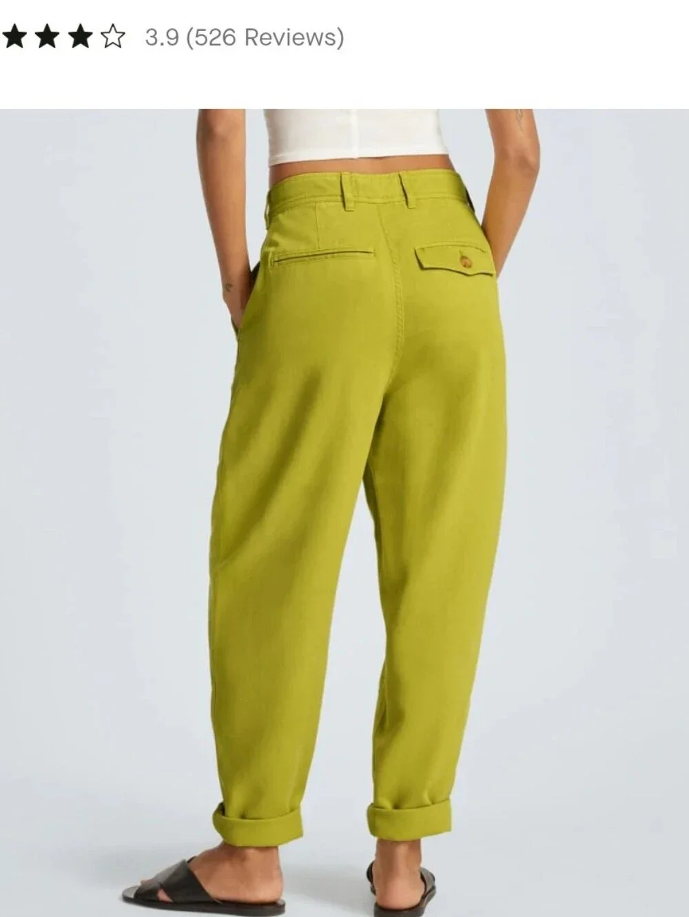 Everlane High-Rise Relaxed Olive Green Chino - Picture 5 of 8